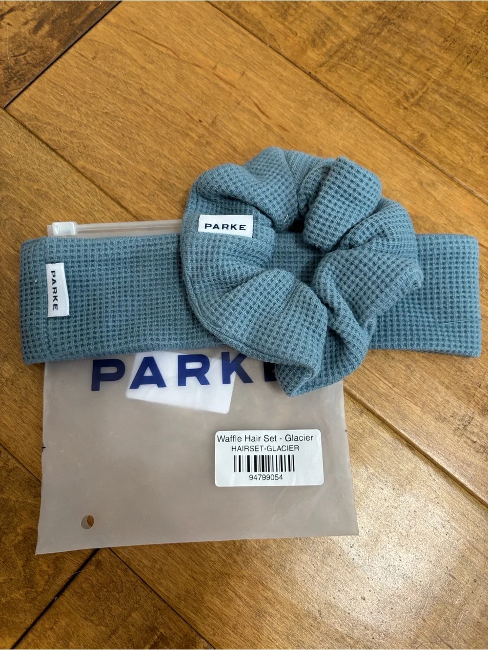 Parke Waffle Hair Set - Headband & Scrunchie - in the color Glacier  NWT
